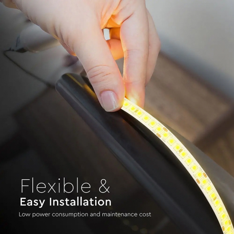 BANDA LED 8MM 12W/M 24V IP20 ROLA 10M 3000K CIP CREE [5]