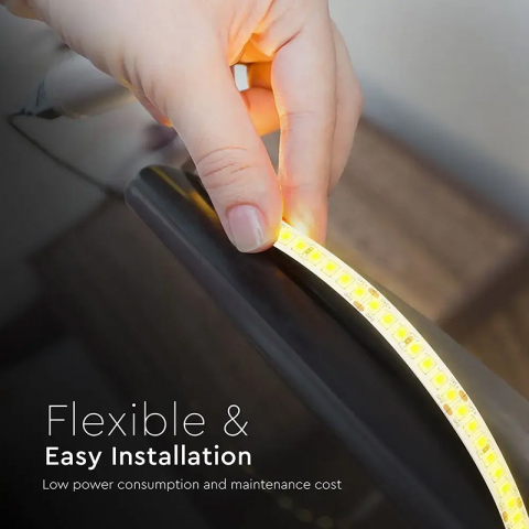 BANDA LED 8MM 12W/M 24V IP20 ROLA 10M 4000K CIP CREE [5]