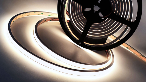 BANDA LED - Bandă LED COB  24V / 11W / 480 LED/1m / IP67 / 6000K / 100lm/W / CRI>90 / 10mm rola de 5 metri