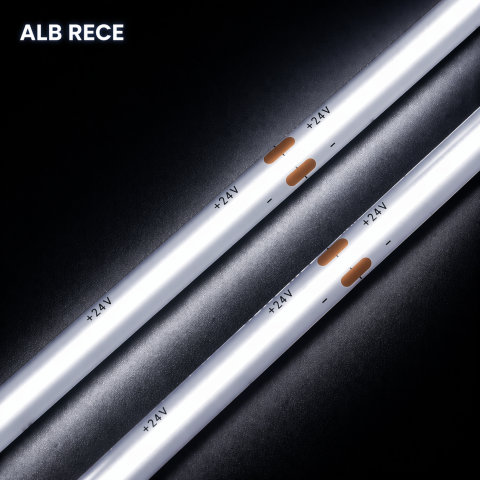 Banda LED COB 11W IP65, 24V, 480 LED/m, 100lm/W, CRI >90, rola 5 metri [2]