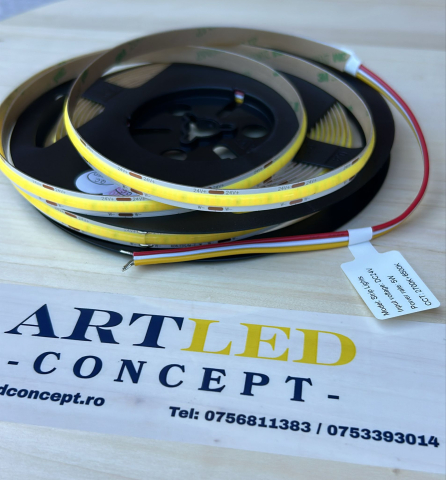 Banda LED COB 5W CCT 2700-6500K 24V, 320 LED, IP20, 115lm/W, CRI >90, reglabil alb cald-alb rece, rola 5 metri [1]