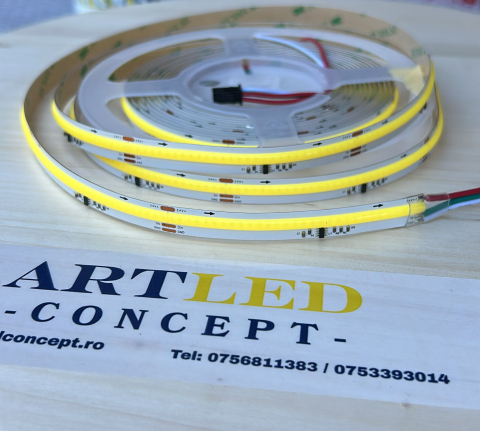 Banda LED COB Digital Running Waterfall 6000k alb rece WS2811 360 LED/M 12W/M 5 metri [1]