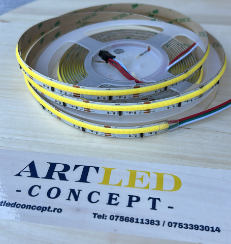 Banda LED COB Digital Running Waterfall CCT (2700K-6500K) WS2811 576 LED/M 19W/M 5 metri [1]