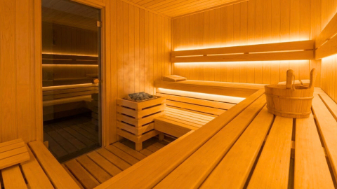 Banda LED 24V - Banda LED COB pentru saună 24V, 480 LED/m, 9.6W, IP68, 2700K, lumină caldă, rolă 5 metri