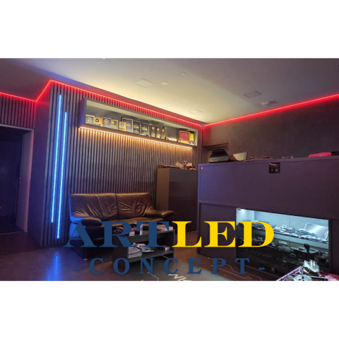 Banda LED COB RGBCCT, 24V, 18W,12mm, IP20, 840LED/m, rola de 5m [4]