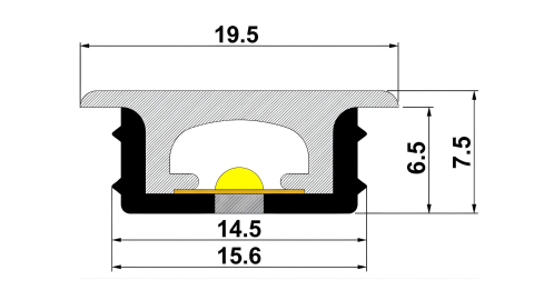 Banda LED pentru mobilier COB IP66 24V  10W CCT 2500K-5200K rolă 5m cu aripioare [4]
