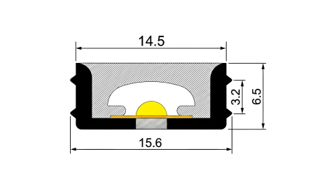 Banda LED pentru mobilier COB IP66 24V 10W CCT 2500K-5200K rolă 5m fara aripioare [2]