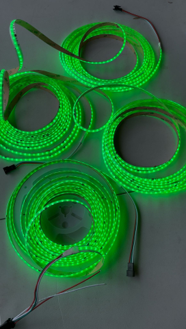 Banda LED COB RGB digitala 24V, 420 LED, 12W, WS2811 IC, IP20, latime 10mm, efect running, rola 5 metri [8]