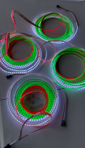 Banda LED COB RGB digitala 24V, 420 LED, 12W, WS2811 IC, IP20, latime 10mm, efect running, rola 5 metri [5]