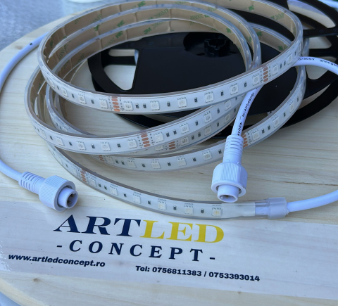 Bandă LED saună 24V / 14.4W / 60 LED-uri / IP68 / RGB / 5 metri [3]