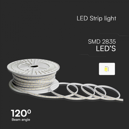 BANDA LED SMD 2835 10.5W/M 220-240V IP65 VERDE ROLA 50M [3]