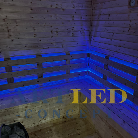 Bandă LED saună 24V / 14.4W / 60 LED-uri / IP68 / RGB / 5 metri [3]