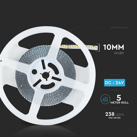 Banda led smd2835 24v 4000k ip20 5m V-tac 212600 [11]