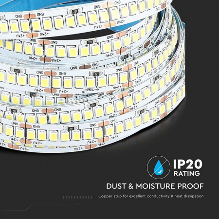 Banda led smd2835 24v 4000k ip20 5m V-tac 212600 [8]