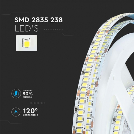 Banda led smd2835 24v 4000k ip20 5m V-tac 212600 [6]