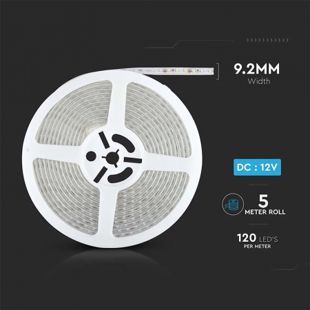 Banda led smd3528 120led/m 3000k ip65 5m V-tac [11]