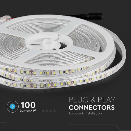 Banda led smd3528 120led/m 3000k ip65 5m V-tac [10]