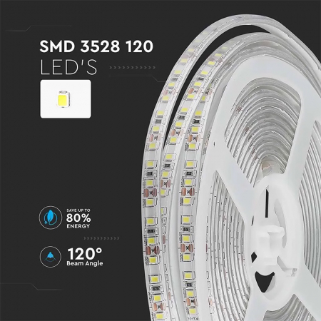 Banda led smd3528 120led/m 3000k ip65 5m V-tac [7]