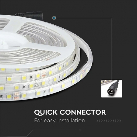 Banda led smd5050 24v 60led/m 4000k ip65 5m V-tac [8]