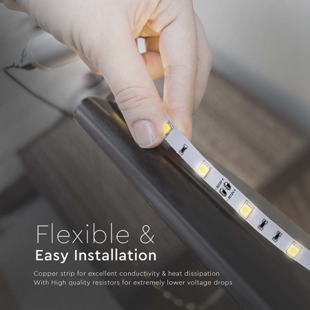 Banda led smd5050 30led/m 6400k ip20 5m V-tac [4]
