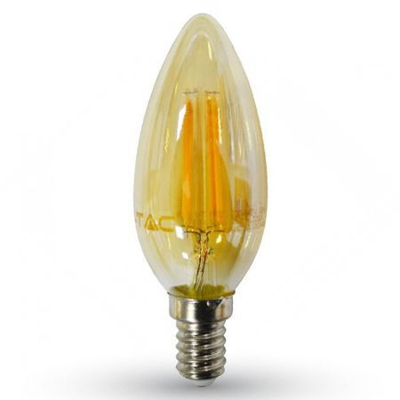 Becuri Led - Bec e14 cu filament led 4w 2700k alb cald V-tac