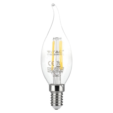 Becuri Led Cu Filament - Bec e14 cu filament led 4w 3000k V-tac