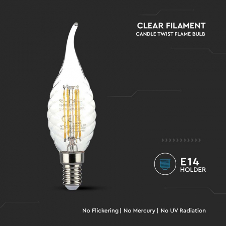 BEC E14 CU FILAMENT LED 4W 6500K MODEL SPIRALA [4]