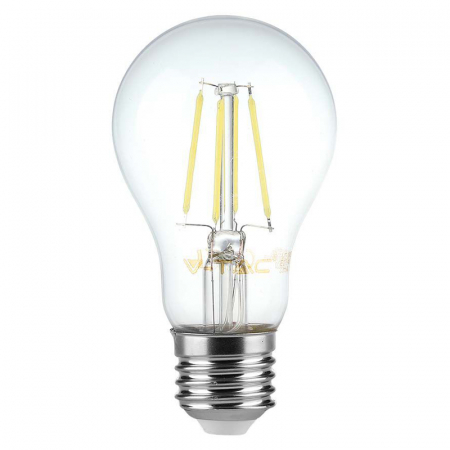 ec e27 a60 cu filament dimabil led 8w 3000k alb cald V-tac [1]