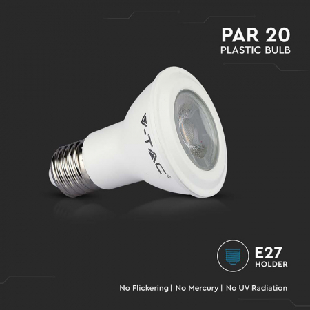 Bec led 5.8w par20 e27 6500k alb rece V-tac [9]