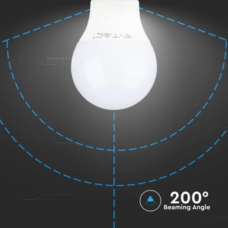Bec led a60 e14 9w 3000k alb cald, cip Samsung V-tac [6]