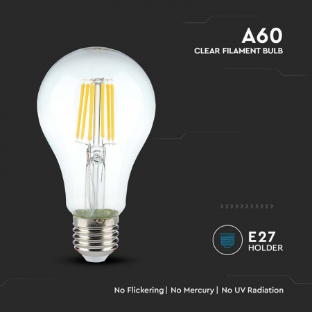 Bec led a60 e27 10w cu filament 4000k V-tac [4]