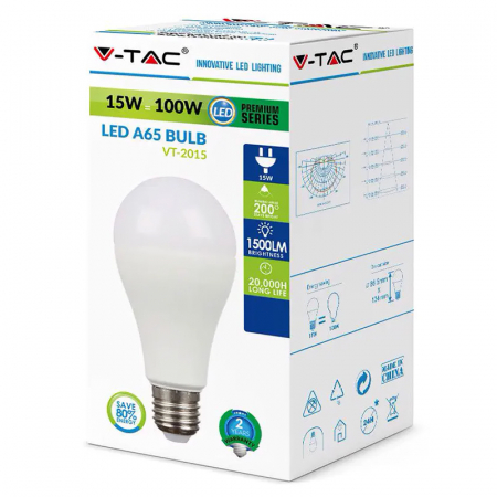 BEC LED A65 E27 15W 4500K ALB NEUTRU [2]