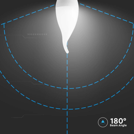 BEC LED E14 3.7W 3000K ALB CALD [5]