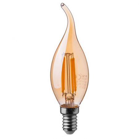 Bec led e14 4w cu filament 2200k alb cald V-tac [1]