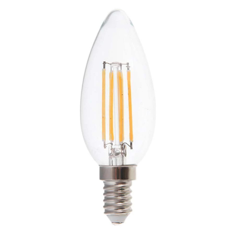 BEC LED E14 6W CU FILAMENT 3000K ALB CALD [1]