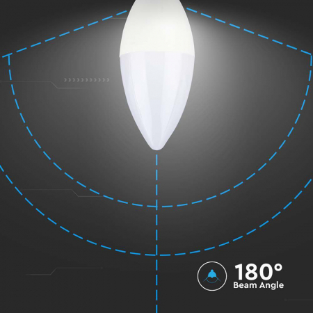 Bec Led E14 C37 4.5W 3000K ALB CALD, CIP SAMSUNG [6]