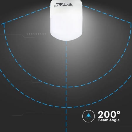 Bec led e14 st26 2w 6500k alb rece, cip Samsung V-tac [6]