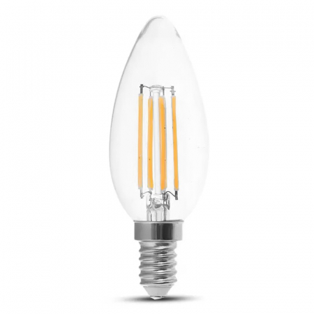 Bec led filament e14 4w 6000k alb rece V-tac [1]