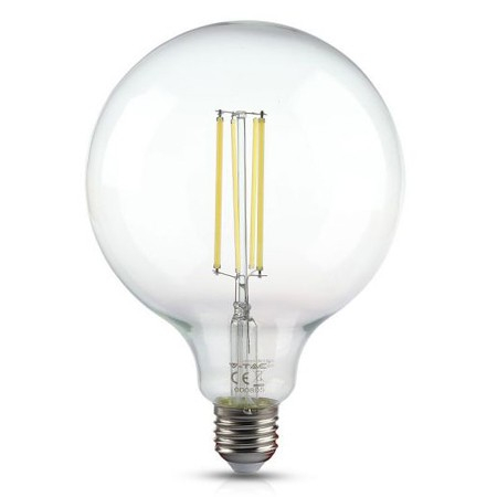 Becuri Led Cu Filament - Bec led G125 E27 12.5W cu filament 4000K alb neutru V-tac