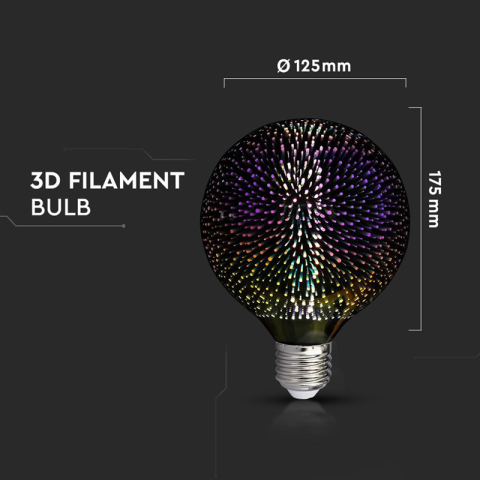 BEC LED G125 E27 3W CU FILAMENT 3000K ALB CALD MODEL 3D [3]