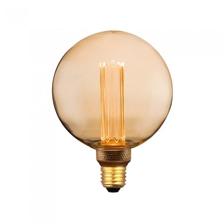 BECURI - BEC LED G125 E27 4W CU FILAMENT 1800K ALB CALD