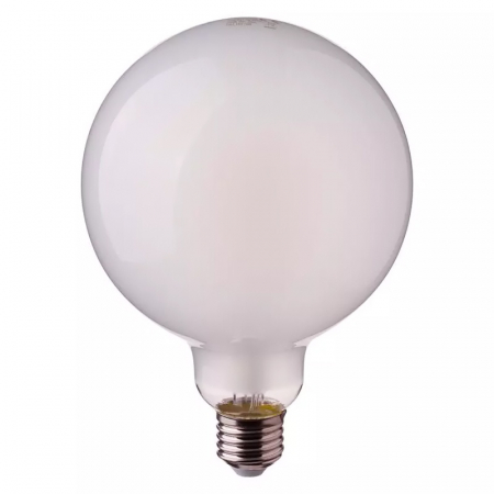 BEC LED G125 E27 7W CU FILAMENT 2700K ALB CALD STICLA MATA [1]