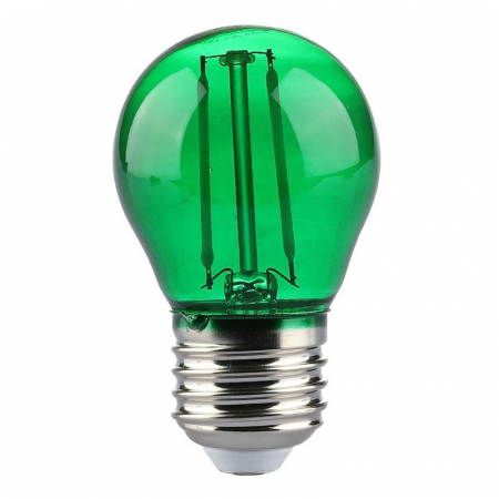 Bec led g45 e27 2w cu filament lumina verde V-tac [1]