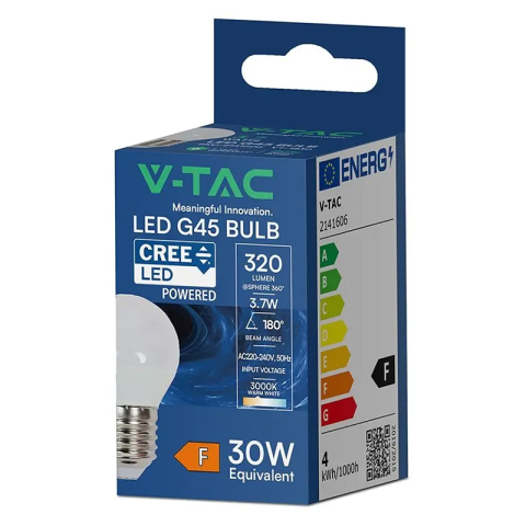 BEC LED G45 E27 3.7W 3000K ALB CALD CIP CREE [2]