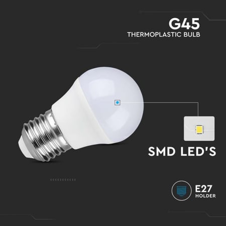 BEC LED G45 E27 4.5W 6500K ALB RECE [3]