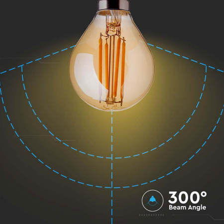 Bec led p45 e14 4w filament 2200k alb cald V-tac [5]