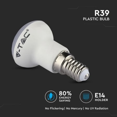 Bec led r39 e14 3w 3000k alb cald, cip Samsung V-tac [6]
