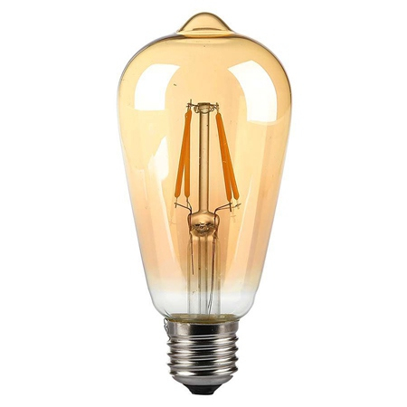 Becuri Led Cu Filament - Bec led st64 e27 4w cu filament 2200k model edison V-tac