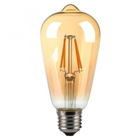 Bec led st64 e27 4w cu filament 2200k model edison V-tac [1]