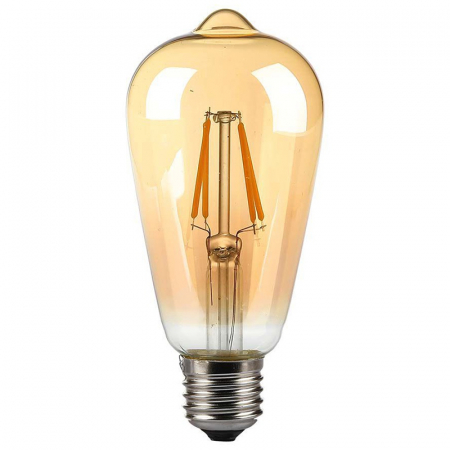 BEC LED ST64 E27 8W CU FILAMENT 2200K ALB CALD MODEL EDISON [1]